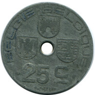 25 CENTIMES 1944 FRENCH Text BELGIUM Coin #BA422.U - 25 Cents