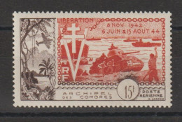 Comores 1954 Libération PA 4, 1 Val * Charnière MH - Poste Aérienne