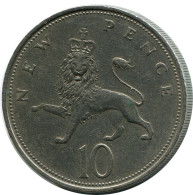 10 NEW PENCE 1973 UK GBAN BRETAÑA GREAT BRITAIN Moneda #AZ328.E - 10 Pence & 10 New Pence