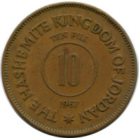 10 FILS 1967 JORDAN Coin #AP112.U - Jordanië