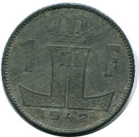 1 FRANC 1942 BELGIQUE BELGIUM Pièce BELGIE-BELGIQUE #AX373.F - 1 Franc