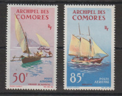 Comores 1964 Bateaux PA 10-11, 2 Val ** MNH - Posta Aerea