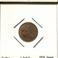 1 BUTUT 1974 GAMBIA Moneda #AS391.E - Gambia