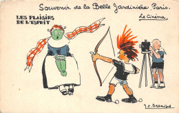LA BELLE JARDINIERE- PARIS- 2 RUE DU PONT-NEUF  LES PLAISIRS DE L'ESPRIT - LE CINEMA - Werbepostkarten