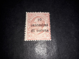 05AL35 UFFICI POSTALI ALL'ESTERO EMISSIONI GENERALI 1919 10 CENT. SU 10 "X" - Emisiones Generales