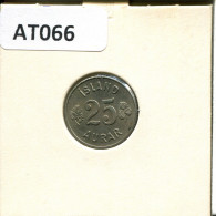 25 AURAR 1958 ISLAND ICELAND Münze #AT066.D - IJsland