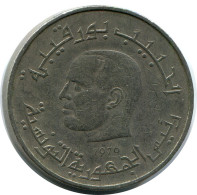 1/2 DINAR 1976 TUNESIEN TUNISIA Münze FAO #AK163.D - Tunisie