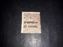 05AL35 UFFICI POSTALI ALL'ESTERO EMISSIONI GENERALI 1919 1 CENT. SU 1 "X" - General Issues