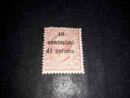 05AL35 UFFICI POSTALI ALL'ESTERO EMISSIONI GENERALI 1919 10 CENT. SU 10 "X" - Algemene Uitgaven