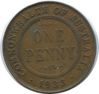 1 PENNI 1933 AUSTRALIEN AUSTRALIA Münze #AE787.16.D - Penny