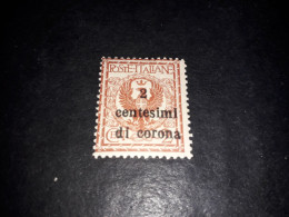 05AL35 UFFICI POSTALI ALL'ESTERO EMISSIONI GENERALI 1919 2 CENT. SU 2 "X" - Algemene Uitgaven