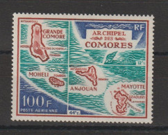 Comores 1971 Carte De L'archipel PA 36, 1 Val ** MNH - Airmail