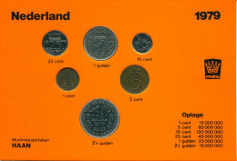 NIEDERLANDE NETHERLANDS 1979 MINT SET 6 Münze #SET1017.7.D - [Sets Sin Usar &  Sets De Prueba