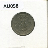 5 FRANCS 1962 DUTCH Text BELGIUM Coin #AU058.U - 5 Francs