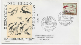 3766  FDC Barcelona 1967,  Sello Misional  PP. Jesuitas - FDC