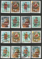 USA 1995 Xmas Christmas SC.#3004/7 + 3008/11 : From Sheet W/A, Bklt W/A, BKLT S/A 4 Sides, 2/3 Sides - 16v Set Used - 1981-...