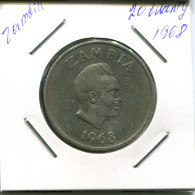 20 NGWEE 1968 ZAMBIA Moneda #AN697.E - Zambie