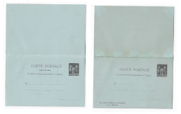 Carte Postale Avec Réponse Payée 25c Sage Yv 89-CPRP1 110 Storch G39 Traces Charnières Au Dos - Cartes-lettres