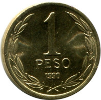 1 PESO 1990 CHILE UNC Münze #M10148.D - Chili