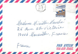 CANADA SEUL SUR LETTRE POUR LA FRANCE 1973 - Covers & Documents