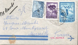 ARGENTINE AFFRANCHISSEMENT COMPOSE SUR LETTRE AVION POUR LA FRANCE 1967 - Covers & Documents