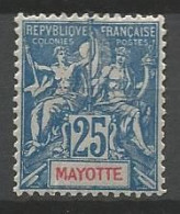 MAYOTTE N° 17 NEUF*  CHARNIERE  / MH - Ungebraucht