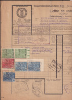 DDEE 188 - Lettre De Voiture BOLLENDORF 1927 - Timbres Fiscaux + Chemin De Fer Prince Henri - Fiscales