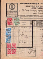 DDEE 189 - Lettre De Voiture KAUTENBACH 1938 - Timbres Fiscaux + Chemin De Fer Guillaume Via Prince Henri - Fiscali