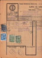 DDEE 191 - Lettre De Voiture BEAUFORT 1928 - Timbres Fiscaux + Chemin De Fer Prince Henri - Fiscale Zegels