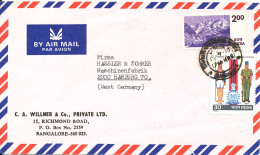 India Air Mail Cover Sent To Denmark 18-9-1980 - Posta Aerea