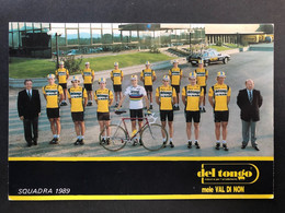 Del Tongo - 1989 - Team -  Carte / Card - Cyclist - Cyclisme - Ciclismo - Wielrennen - Cyclisme