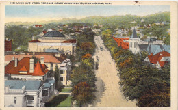 ETATS-UNIS - Alabama - Birmingham - Highland Ave From Terrace Court Apartments - Carte Postale Ancienne - Other & Unclassified