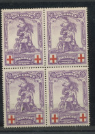 128 ** Bloc De 4  Mérode  Signés Fr.Hansen  Cote 880,-€ - 1914-1915 Croix-Rouge
