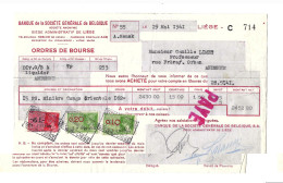 Lot De 4 Ordres De Bourse.Andenne. - Documents