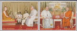 THAILAND, 2021, MNH, RELIGION, BUDDHISM, CHRISTIANITY, BUDDHIST-CHRISTIAN FELLOWSHIP, POPES, 2v - Budismo