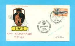 OLIMPIADI-ROMA-MARCOFILIA -29/8/1960- POLIGONO UMBERTO I° - Tiro (armi)