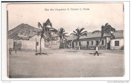 Cape Verde S.Vicente Cabo Verde RUA DOS COQUEIROS PLAIN BACK POSTCARD - Kaapverdische Eilanden