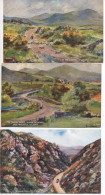 THREE COUNTY DOWN VALENTINES ART CARDS - THE TRASSAY BRIDGE - KINGDOM OF MORNE - PASS OF KEIM-AN-EIGH - Down