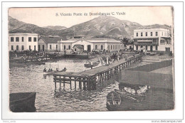 Cape Verde S.Vicente Cabo Verde HARBOUR PONTE DE DEZEMBARQUE PLAIN BACK POSTCARD - Cape Verde