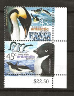 Australian Antarctic Territories 2000 Emperor Penguin,  Adélie Penguin  Mi 123-124, MNH(**) - Unused Stamps