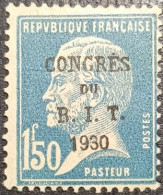 France N°265 Pasteur Bleu 1f50 Congrès Du B.I.T 1930 Neuf* MH - Neufs