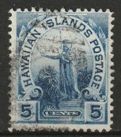 Hawaii 1899 5c. Blue, Used Scott 82 - Hawaii