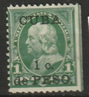 Cuba 1899 1c On 1c MH* Unused Scott 221 - Kuba