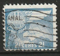 Canal Zone Airmail 1951 21c Used Scott C24 - Canal Zone