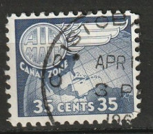 Canal Zone Airmail 1958 25c Used Scott C31 - Canal Zone