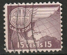 Canal Zone Airmail 1958 15c Used Scott C29 - Canal Zone