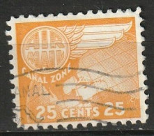 Canal Zone Airmail 1958 25c Used Scott C30 - Zona Del Canale / Canal Zone