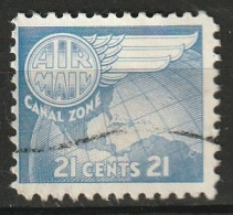 Canal Zone Airmail 1951 21c Used Scott C24 - Zona Del Canale / Canal Zone