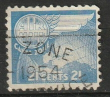 Canal Zone Airmail 1951 21c Used Scott C24 - Zona Del Canal