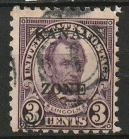 Canal Zone 1925-1928 3c Sharp "A", Perf. 11  Used Scott 85 - Canal Zone